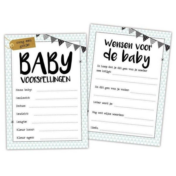Baby voorspellingen - blauw driehoekjes