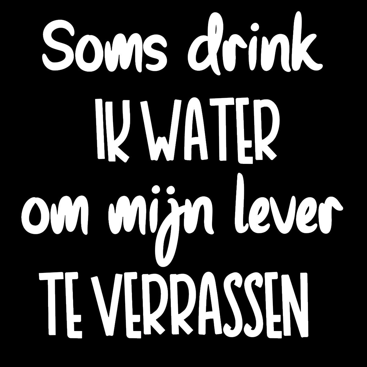 Onderzetter drink water zwart