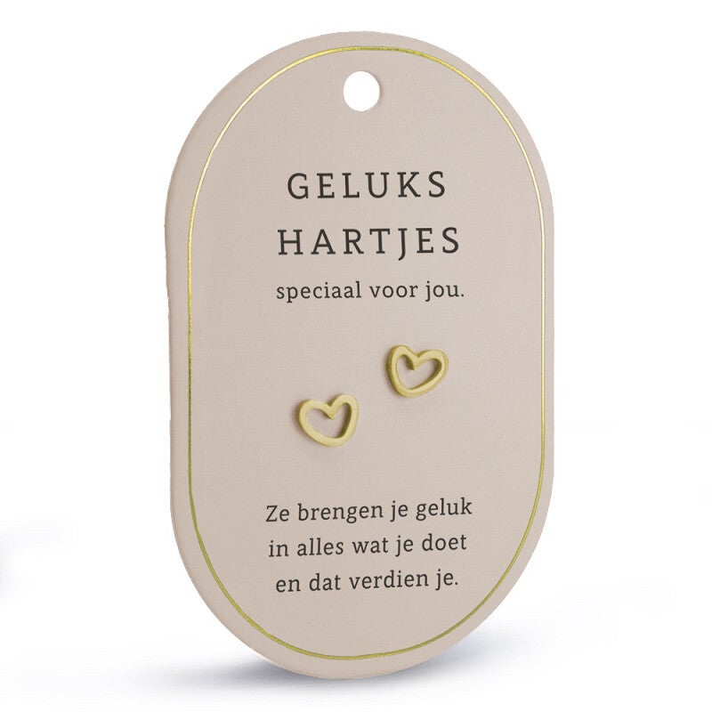 Oorbellen - Gelukshartjes - Goud