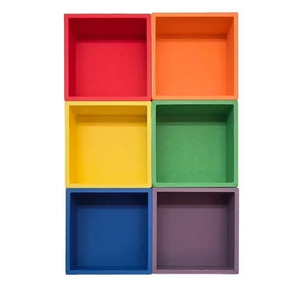 Grennn - Mandigo vierkanten bakjes - Regenboog