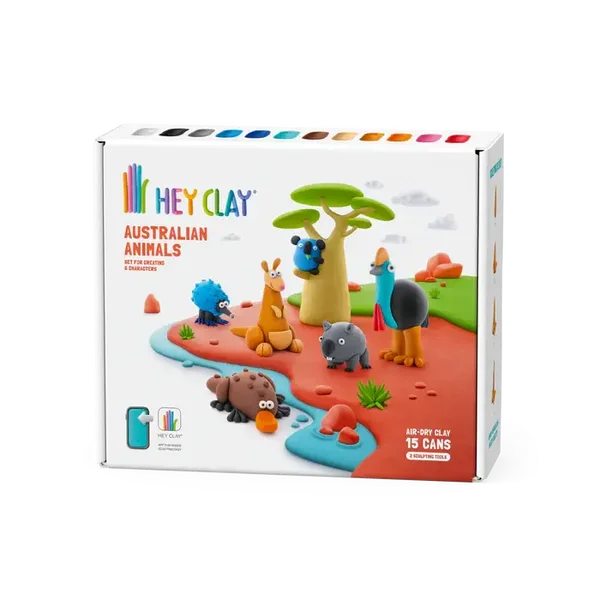 Hey Clay boetseerklei set - Australian Animals