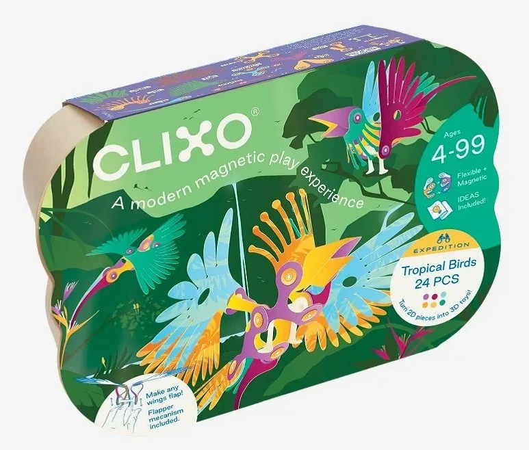 Clixo - Tropical Birds pack - 24 stuks