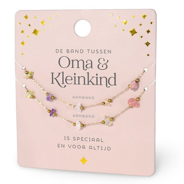 Armbandjes met edelstenen - Oma & kleinkind