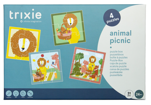 Trixie - 4 in 1 puzzel - Dieren picknick