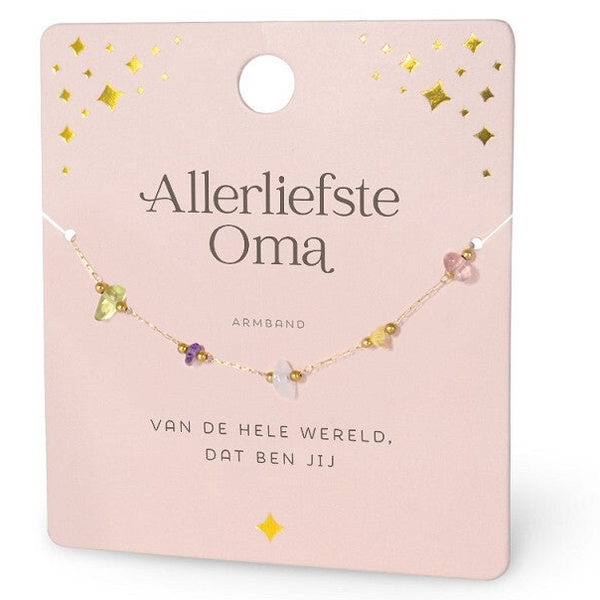 Armbandje met edelstenen - Oma
