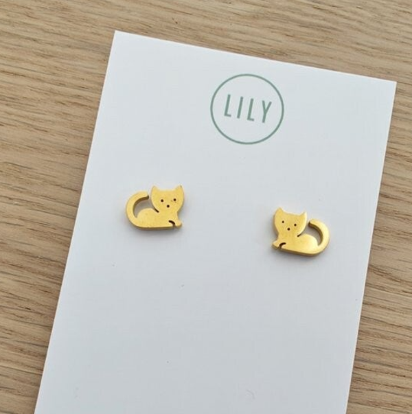 Lily - Kinderoorbellen - Poesjes goud