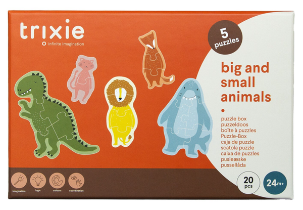 Trixie - 5 beginners puzzels - Grote en kleine dieren