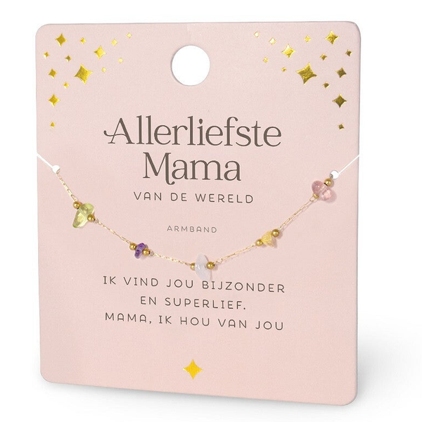 Armbandje met edelstenen - Mama