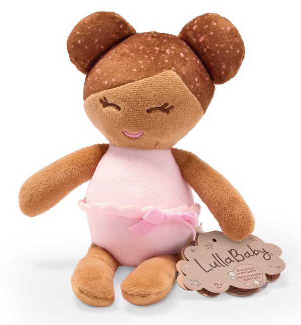 Lullababy - Pluche badpop meisje - Mini bruin