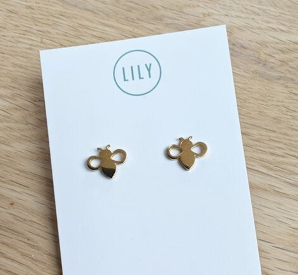 Lily - Kinderoorbellen - Bijtjes goud