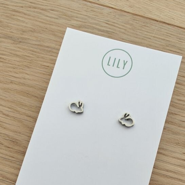 Lily - Kinderoorbellen - Konijntjes zilver