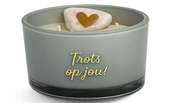 My Flame - Geurkaars met natuursteen - Trots op jou