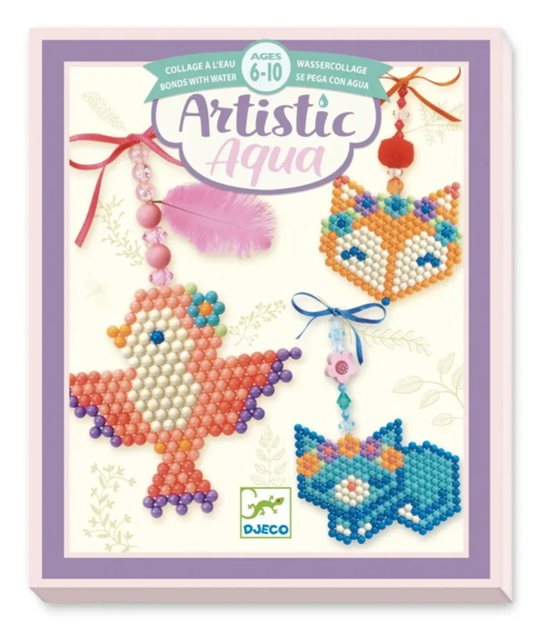 Djeco - Water beads knutselset - Vos, vogel en kat