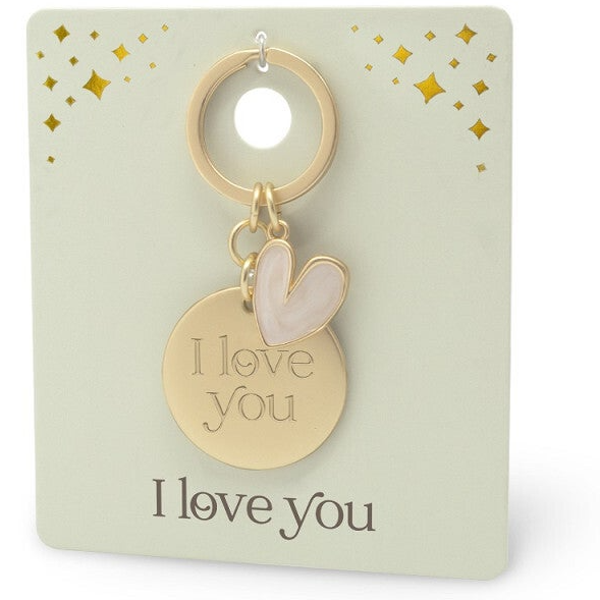 Sleutelhanger goud - I love you