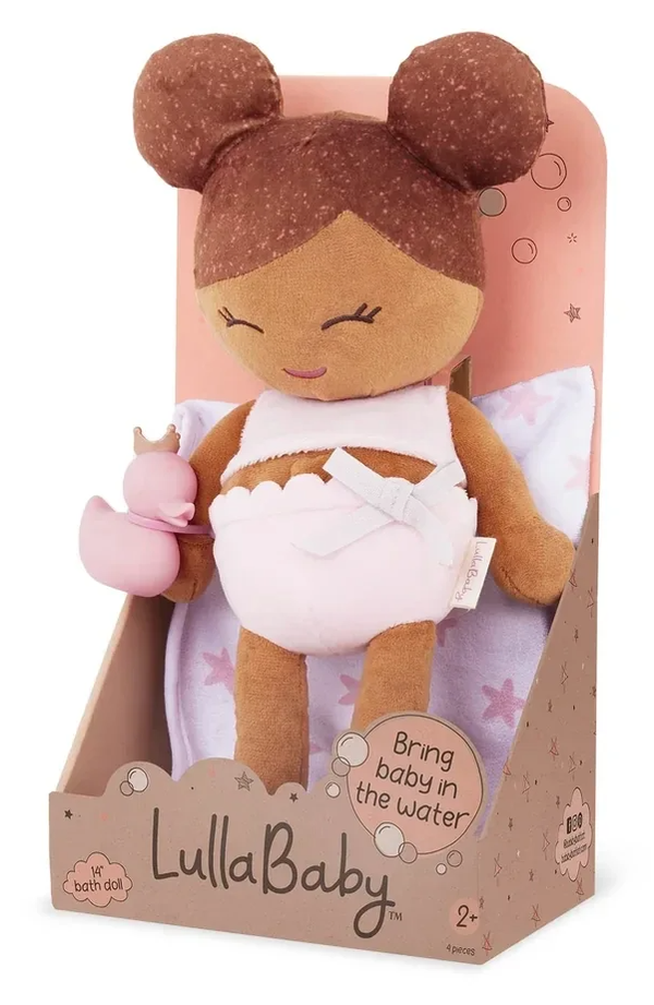 Lullababy - Pluche badpop meisje - Bruin
