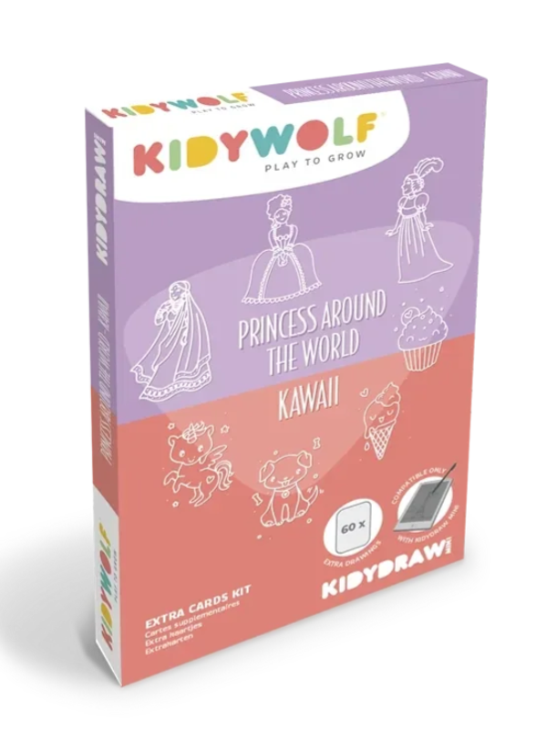 Kidywolf - Kidydraw mini refill - Kawaii en Prinsessen over de wereld