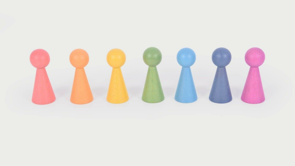 Tickit - Regenboog houten figuren