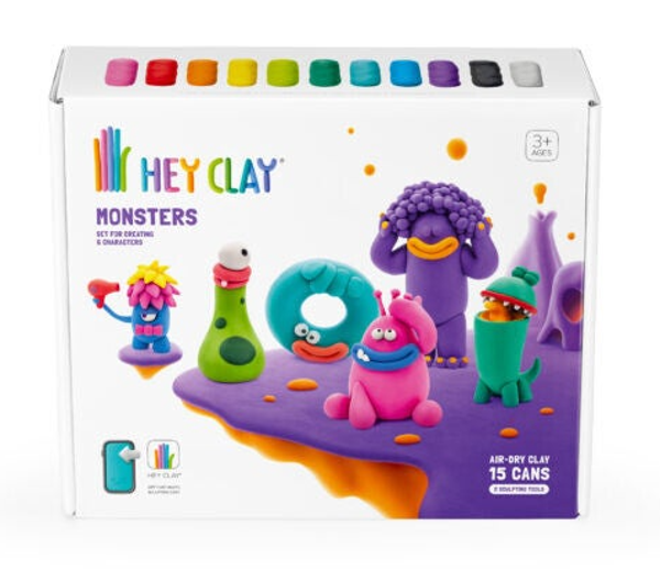 Hey Clay boetseerklei set - Monsters