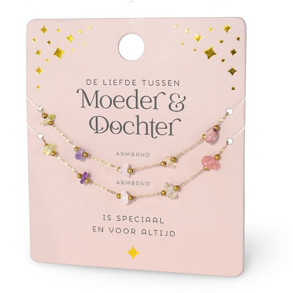 Armbandjes met edelstenen - Moeder & dochter