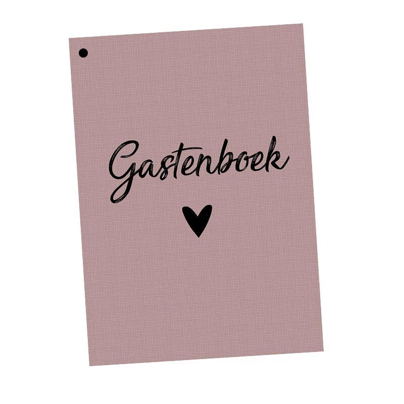Gastenboek roze 50 pers.