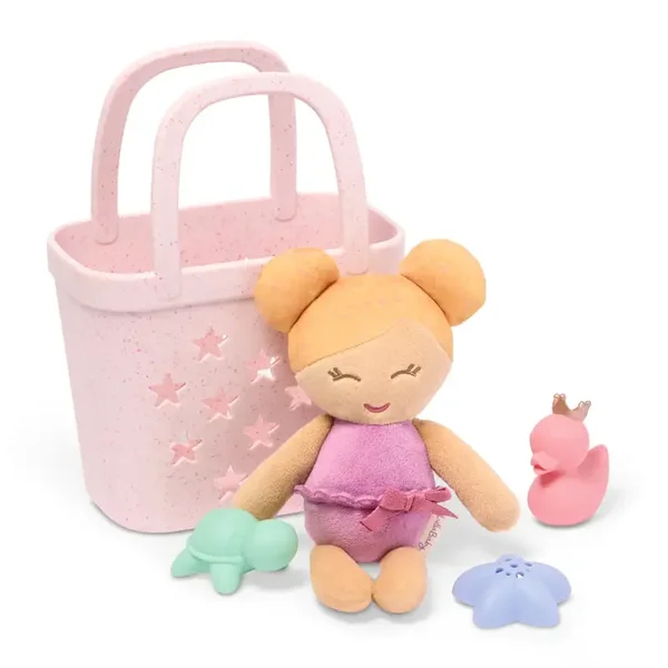 Lullababy - Pluche badpop met basket - Blond