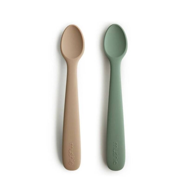 Mushie - Siliconen baby lepels - Dried Thyme / Naturel