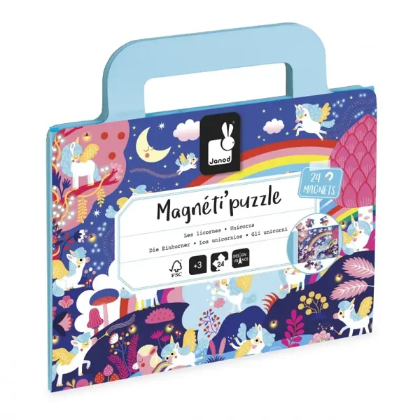 Janod - Magnetipuzzel - Eenhoorn