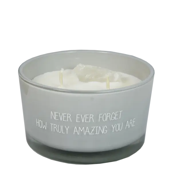 My Flame - Geurkaars met kristal - Never forget how truly amazing you are