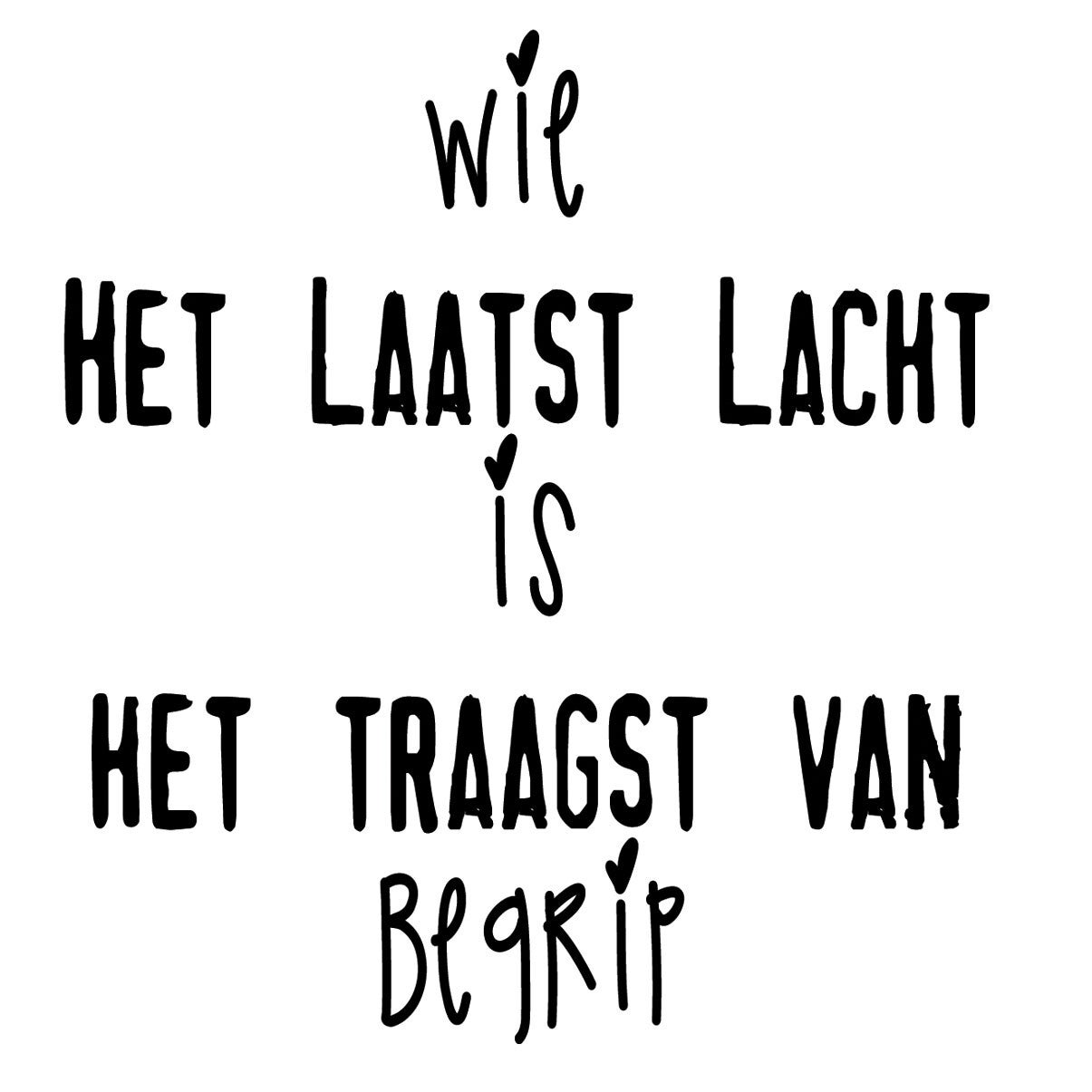 Onderzetter laatst lacht wit