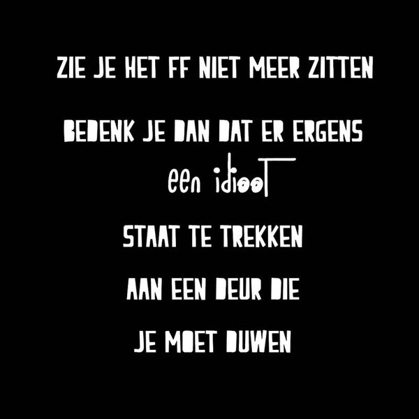 Onderzetter een idioot zwart