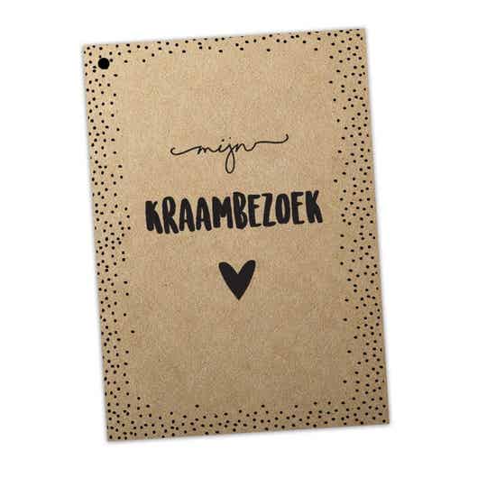 Kraambezoekboek kraft 50 pers.