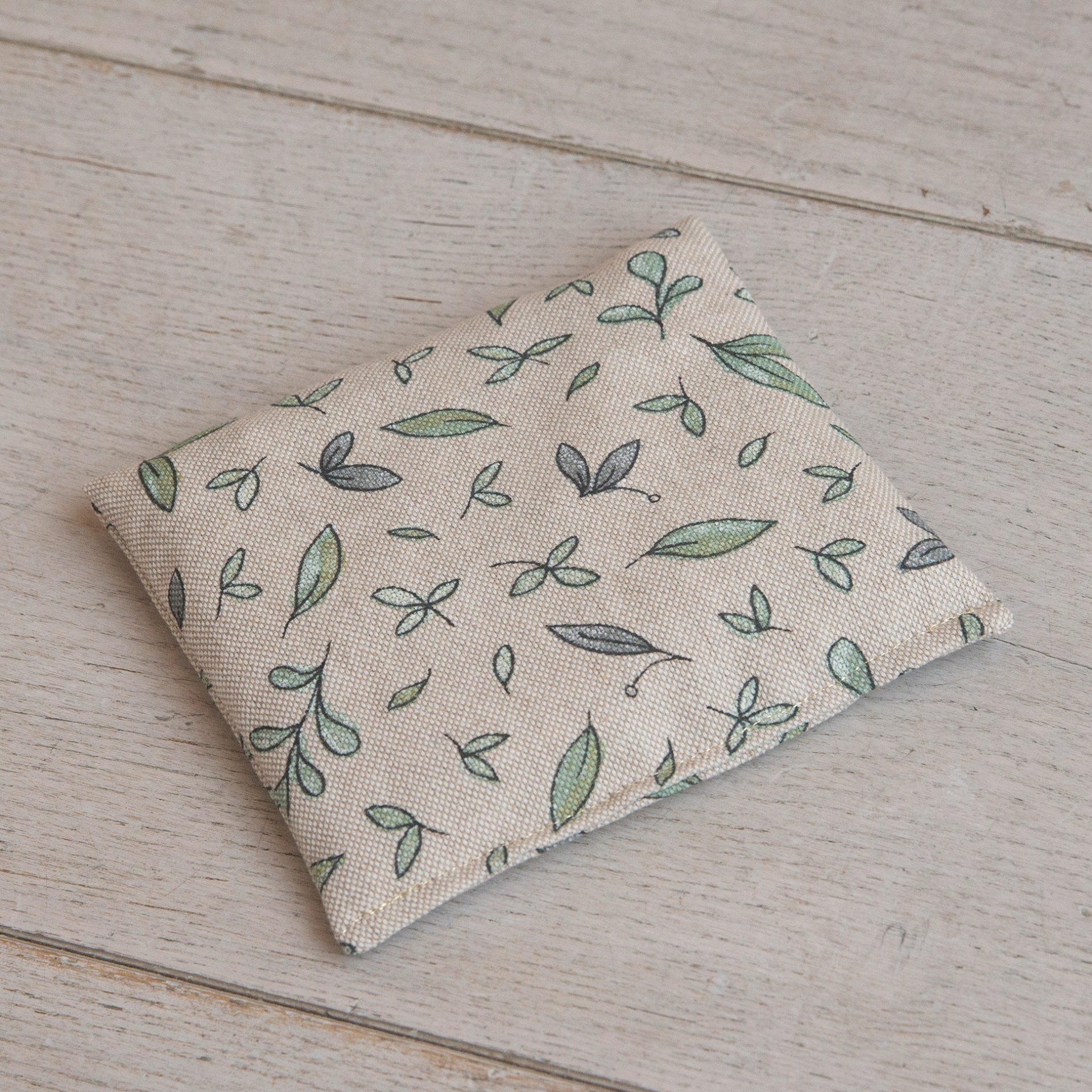 Little Botanic Label - Pittenzakje los - Linnen Green Leaves