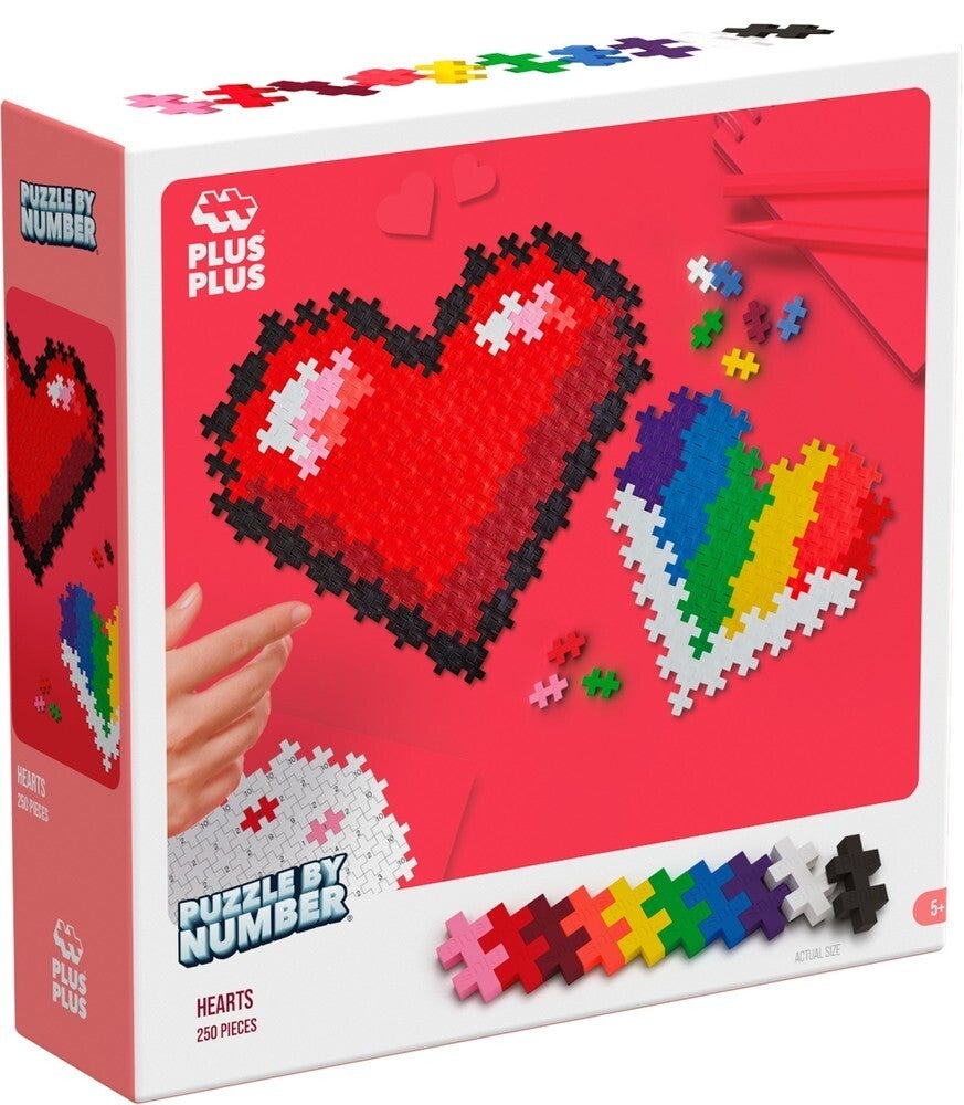Plus-Plus - Puzzelen bij nummer - Hart