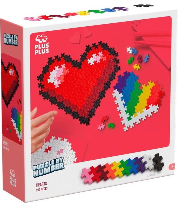 Plus-Plus - Puzzelen bij nummer - Hart