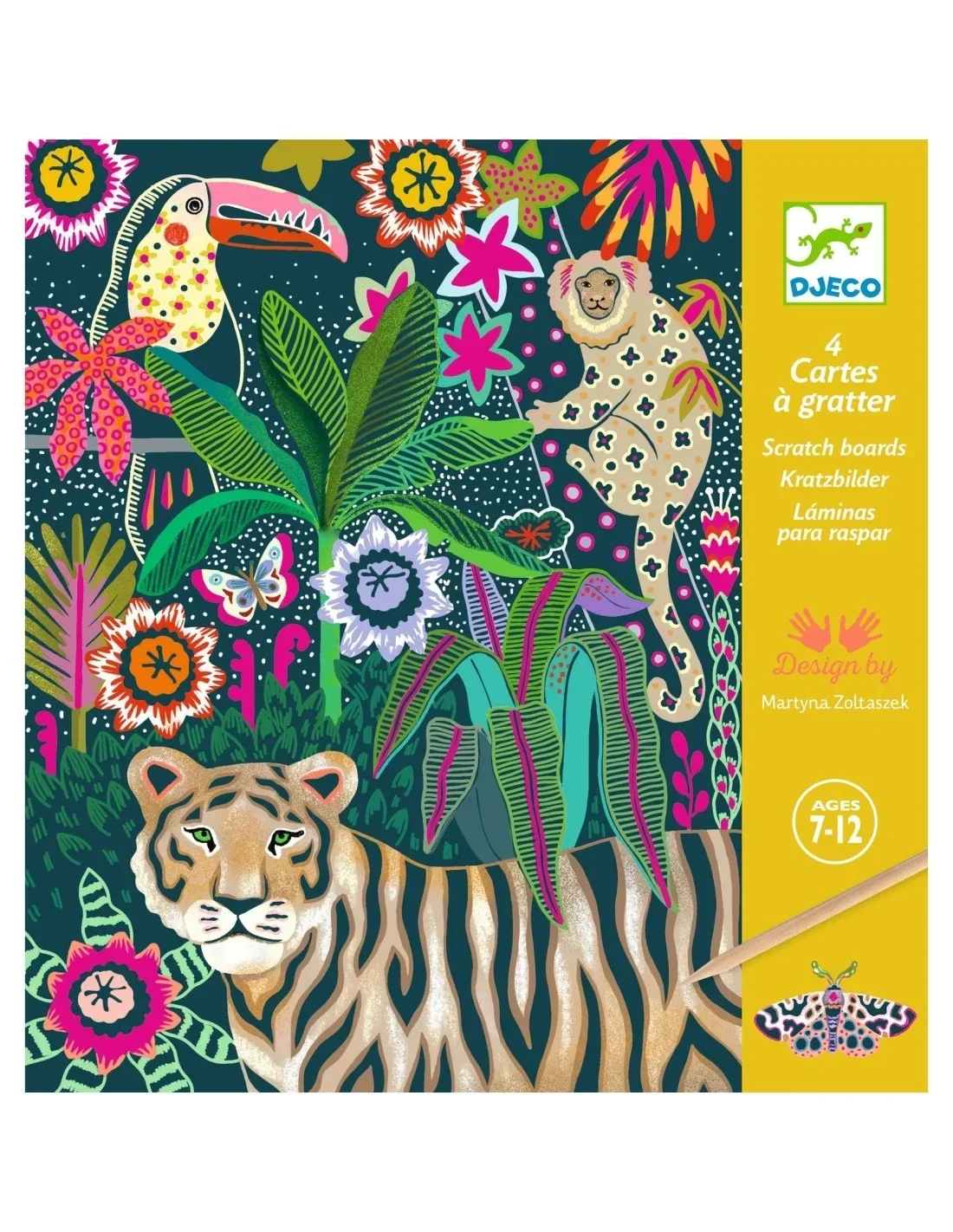 Djeco - Kraskaarten - Rococo jungle