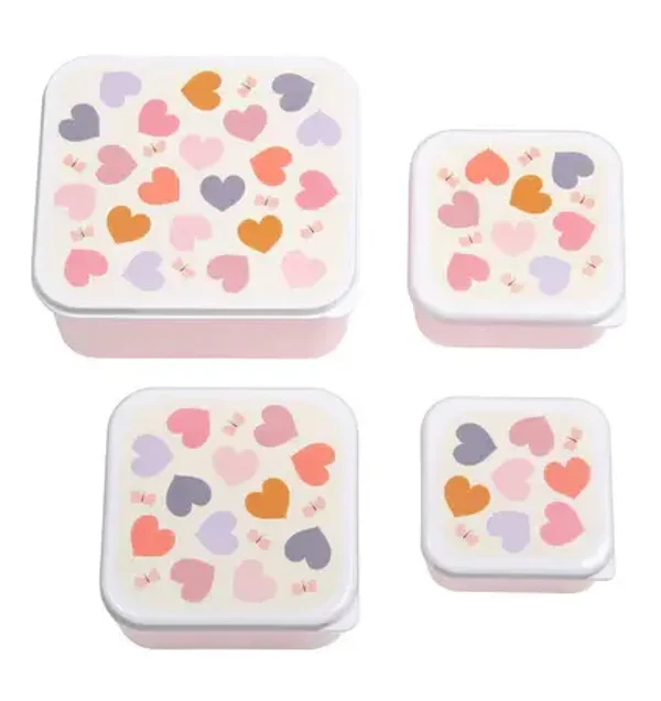A Little Lovely Company - 4-1 snackboxen - Hearts