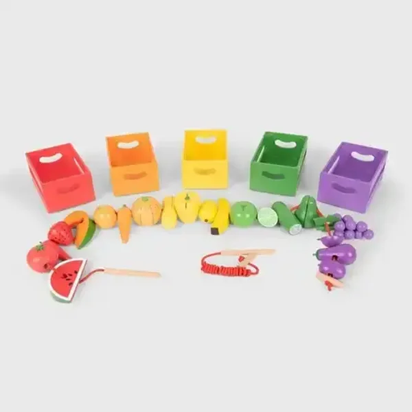 Tickit - Houten sorteerkratten - Fruit en groente