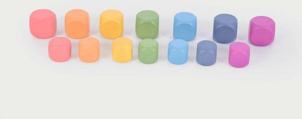 Tickit - Regenboog houten kubussen
