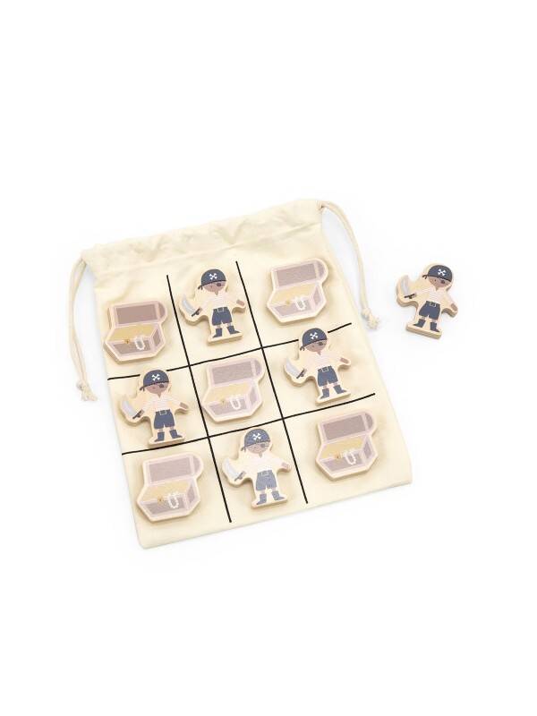 Houten Tic Tac Toe - Piraat