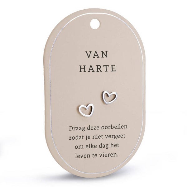 Oorbellen - Van harte - Zilver