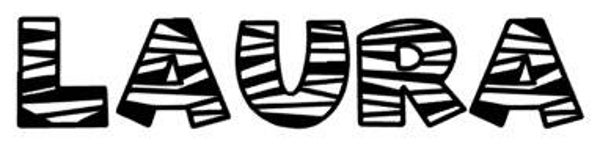 Strijkapplicatie naam zebra