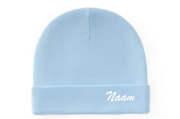 Newborn Mutsje met naam Blauw