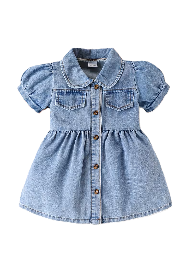 Spijkerjurkje met korte mouw