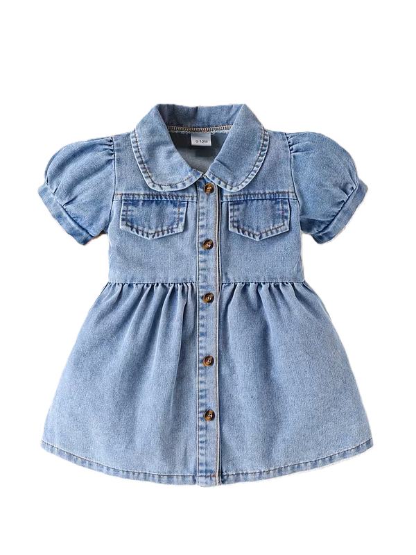 Spijkerjurkje met korte mouw