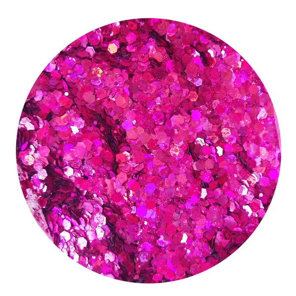 Superstar Chunky Glitter - Holografisch roze