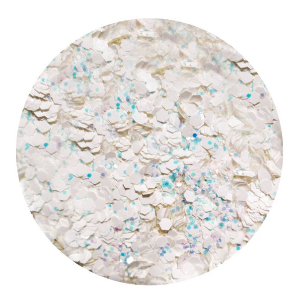 Superstar Chunky Glitter - Wit