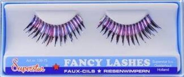Superstar Wimpers zwart-roze-blauw-zilver
