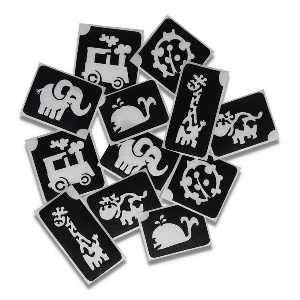 Superstar CUTE Glitter Tattoo Stencils (12 pcs)