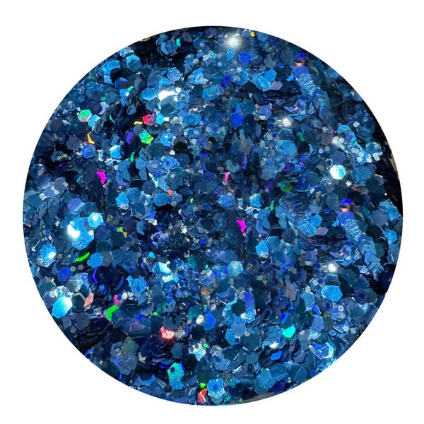 Superstar Chunky Glitter - Holografisch Donkerblauw