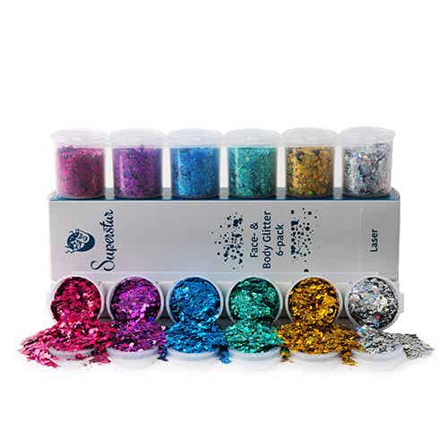 Superstar Laser Chunky Glitter Mix 6-pack 130 ml